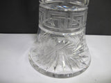 ABP cut glass vase Greek key antique