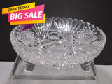 ABP cut glass 3 legged bowl bowl American brilliant vid122