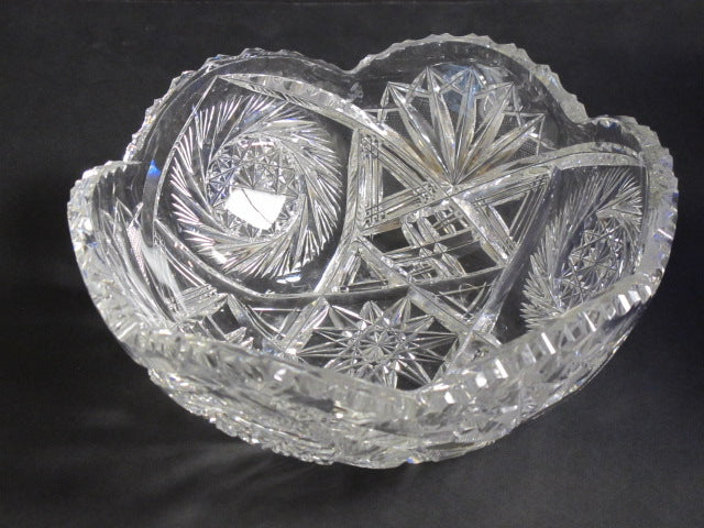 ABP Cut Glass Bowl American Brilliant Maple Leaf – O'Rourke Crystal ...