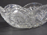 ABP cut glass bowl American brilliant Maple leaf