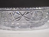 ABP cut glass oval bowl American + Floral 318