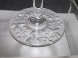 Hand Cut glass compote candy floral c25