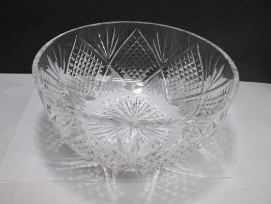 Cut glass bowl Hand blown c31