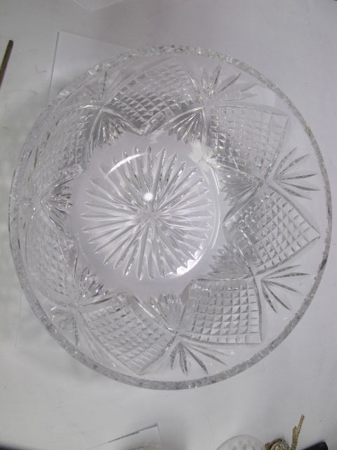 Cut glass bowl Hand blown c31