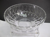 Hand cut glass salad bowl punties preowned