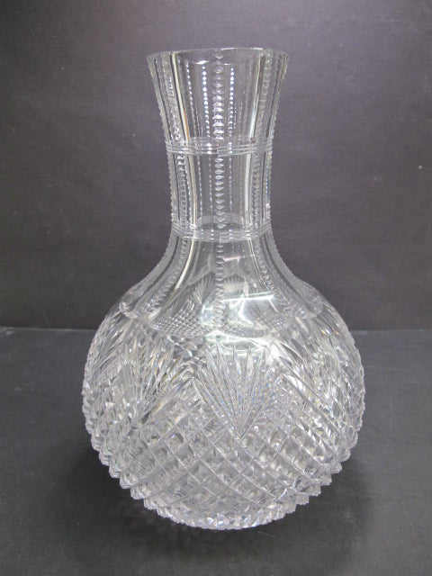 Strawberry diamond and fan Carafe ABP 6.75LB hand Cut Glass