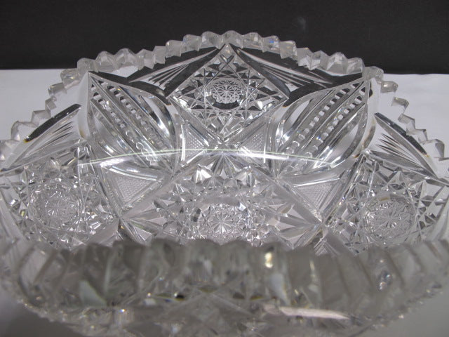 ABP Crystal Cut Glass ROLLED IN DISH