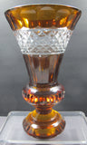 Cut glass vase AMBER dark