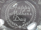 Hand cut glass bowl, Frosted cuts Can be customized