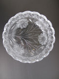 ABP cut glass oval bowl American + Floral