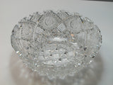 Signed Clark ABP cut glass Prima Donna bowl American brilliant Altered