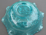 L.E Smith Glass Aqua windmill bowl