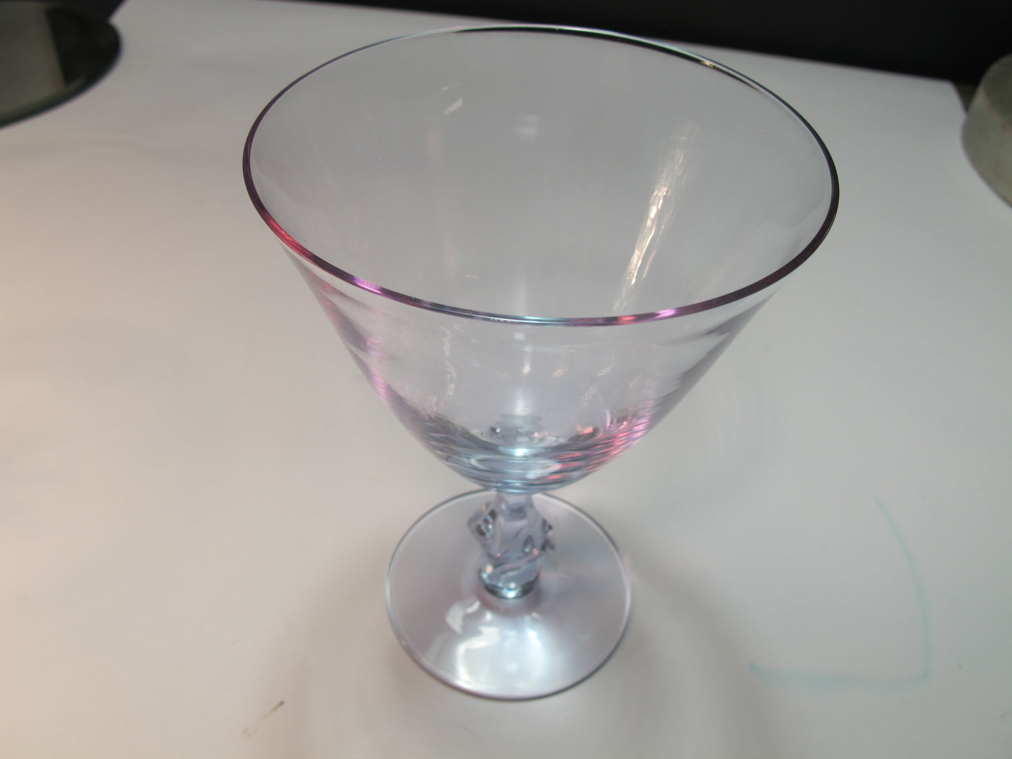 Alexanderite Glass Tiiffin water goblet