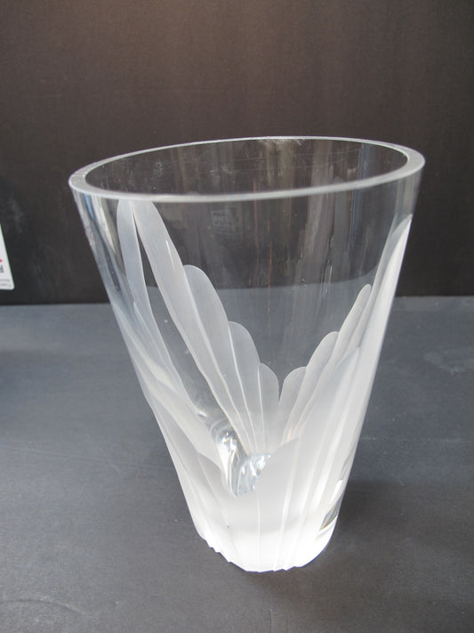 Cut Glass vase Lenox USA crystal Wings