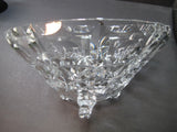 Cut glass 3 legged bowl Hand cut 629