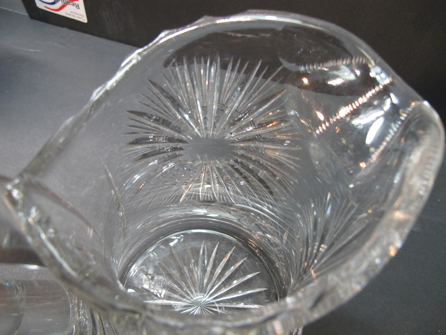 American Brilliant Period Cut Glass pitcher Antique