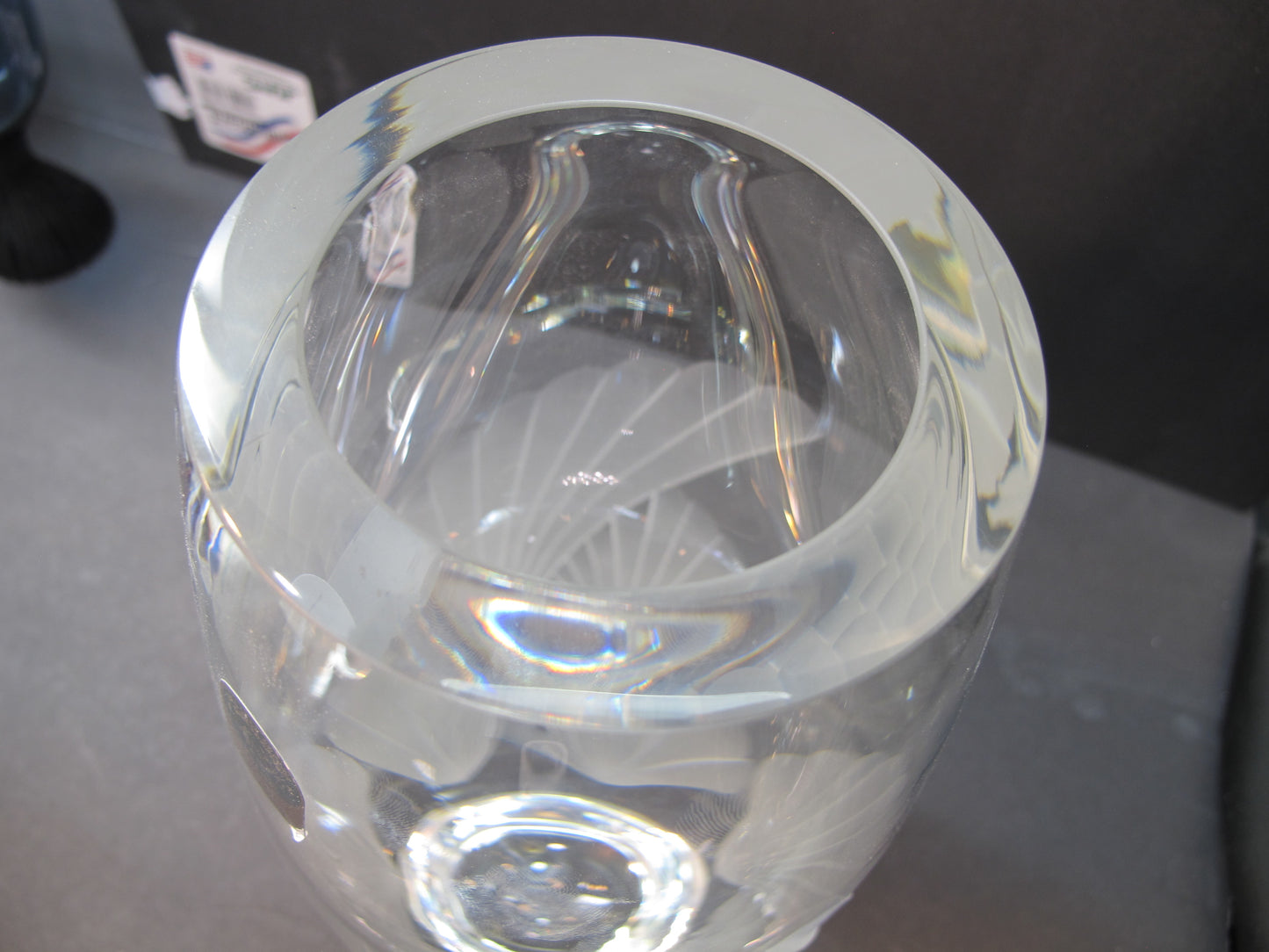 Cut Glass vase Lenox USA crystal Fanlight Special edition
