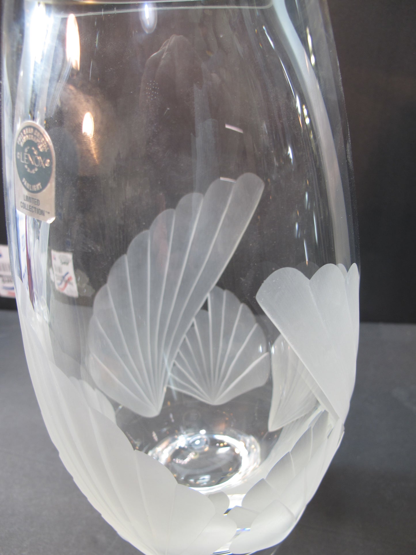 Cut Glass vase Lenox USA crystal Fanlight Special edition
