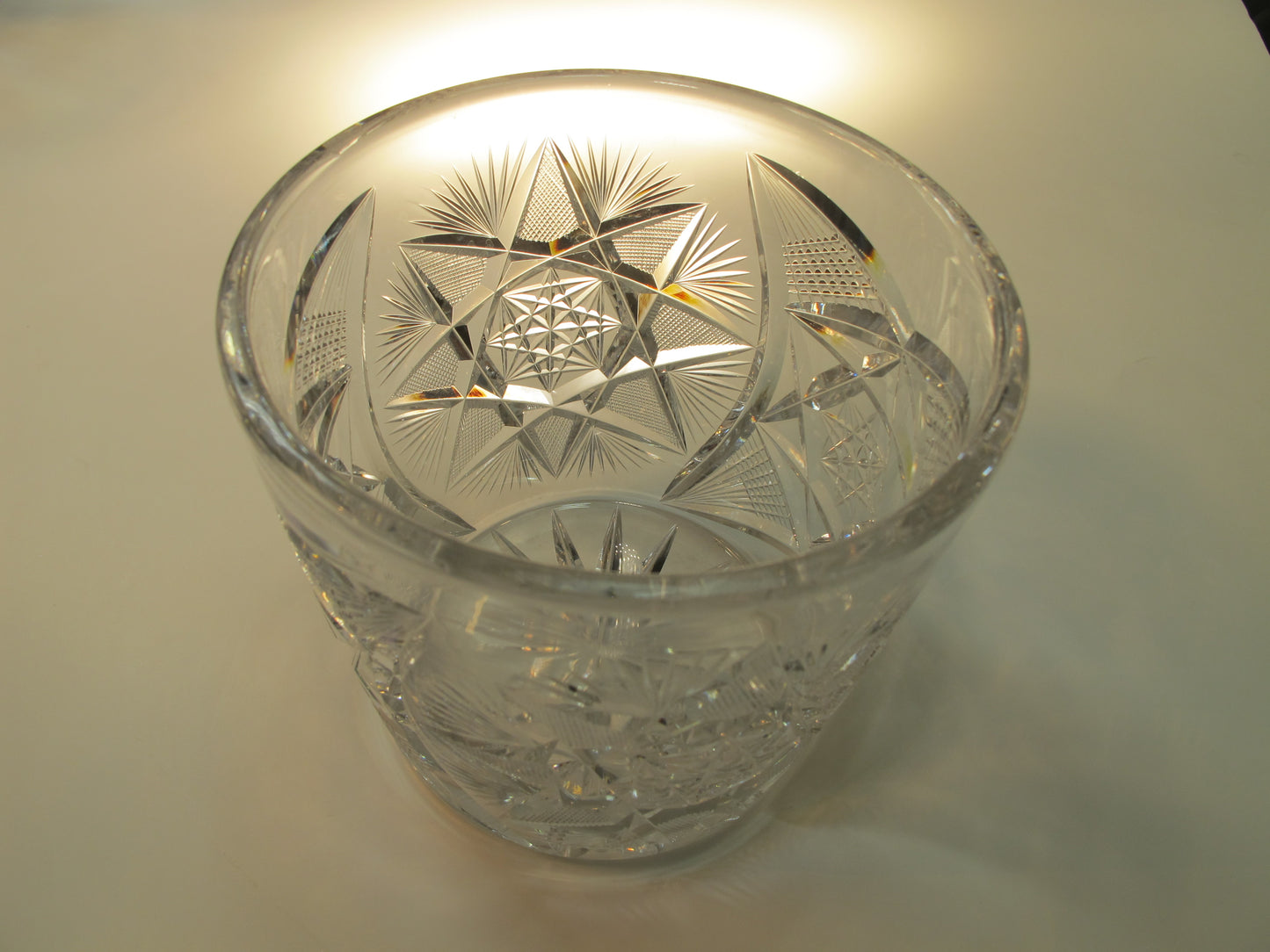 ABP cut glass ice tub Antique crystal Made in USA