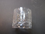 Hand Cut Glass napkin ring Yugoslavia crystal