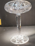 American Brilliant Period Cut Glass compote, Antique 12"