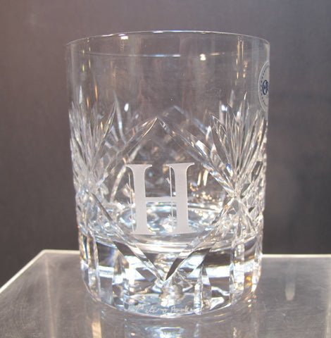 Hand cut DOR custom whiskey glass Double on the rocks ORourke