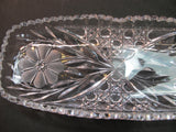 Crystal Cut Glass celery Floral Antique