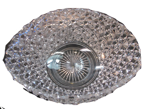 ABP Crystal Cut Glass Oval Bowl Russian pattern