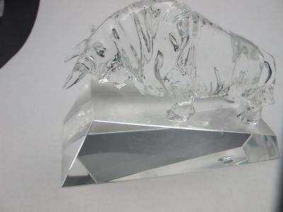 Crystal Charging Bull Award - O'Rourke crystal awards & gifts abp cut glass