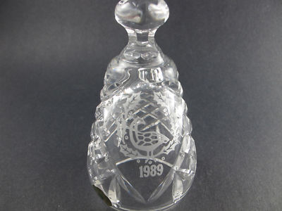 Signed Waterford cut glass 1989 Christmas bell - O'Rourke crystal awards & gifts abp cut glass