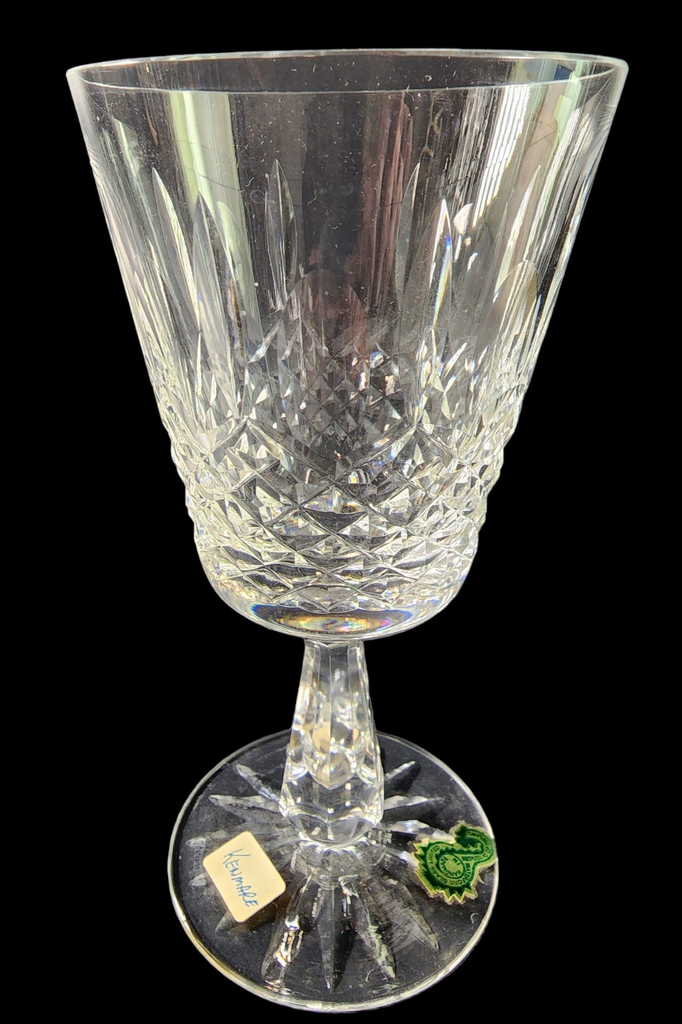 Signed Waterford CUT GLASS  Kenmare goblet crystal Ireland