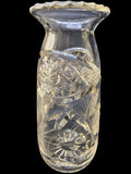 American Brilliant Period Cut Glass vase floral