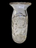 American Brilliant Period Cut Glass vase floral