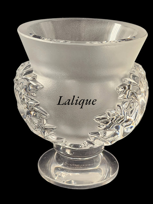 Lalique signed glass St Cloud vase