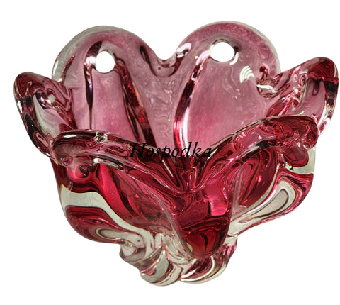 Josef Hospodka cranberry bowl 1960's