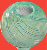 Art glass hand blown rose vase