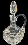 Cut glass handled decanter with stopper