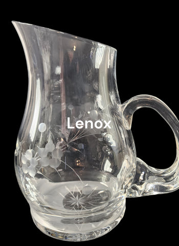 Lenox hand Cut glass Crystal pitcher Made in USA