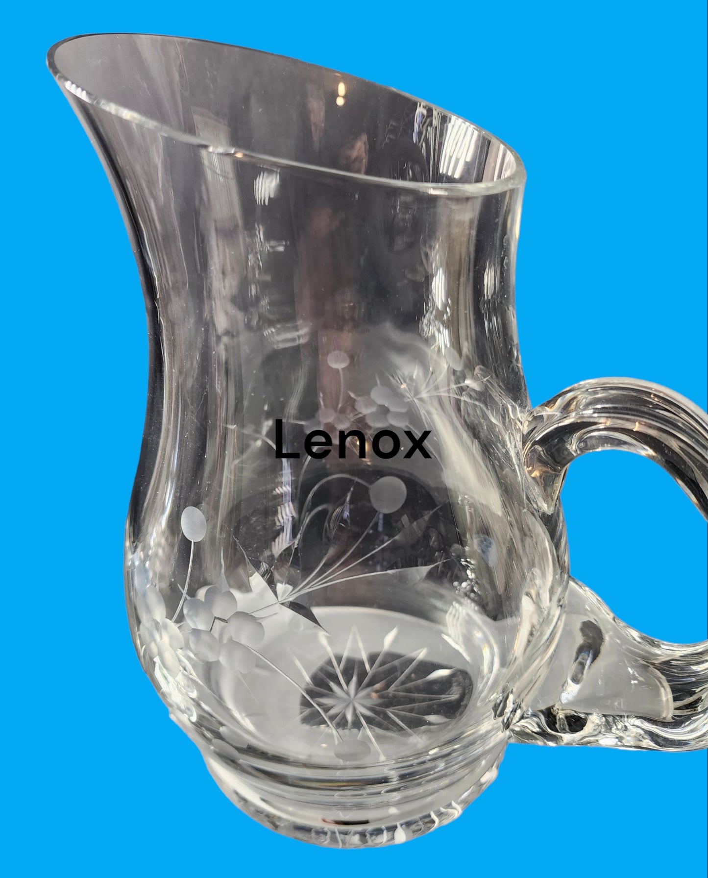 Lenox hand Cut glass Crystal pitcher Made in USA