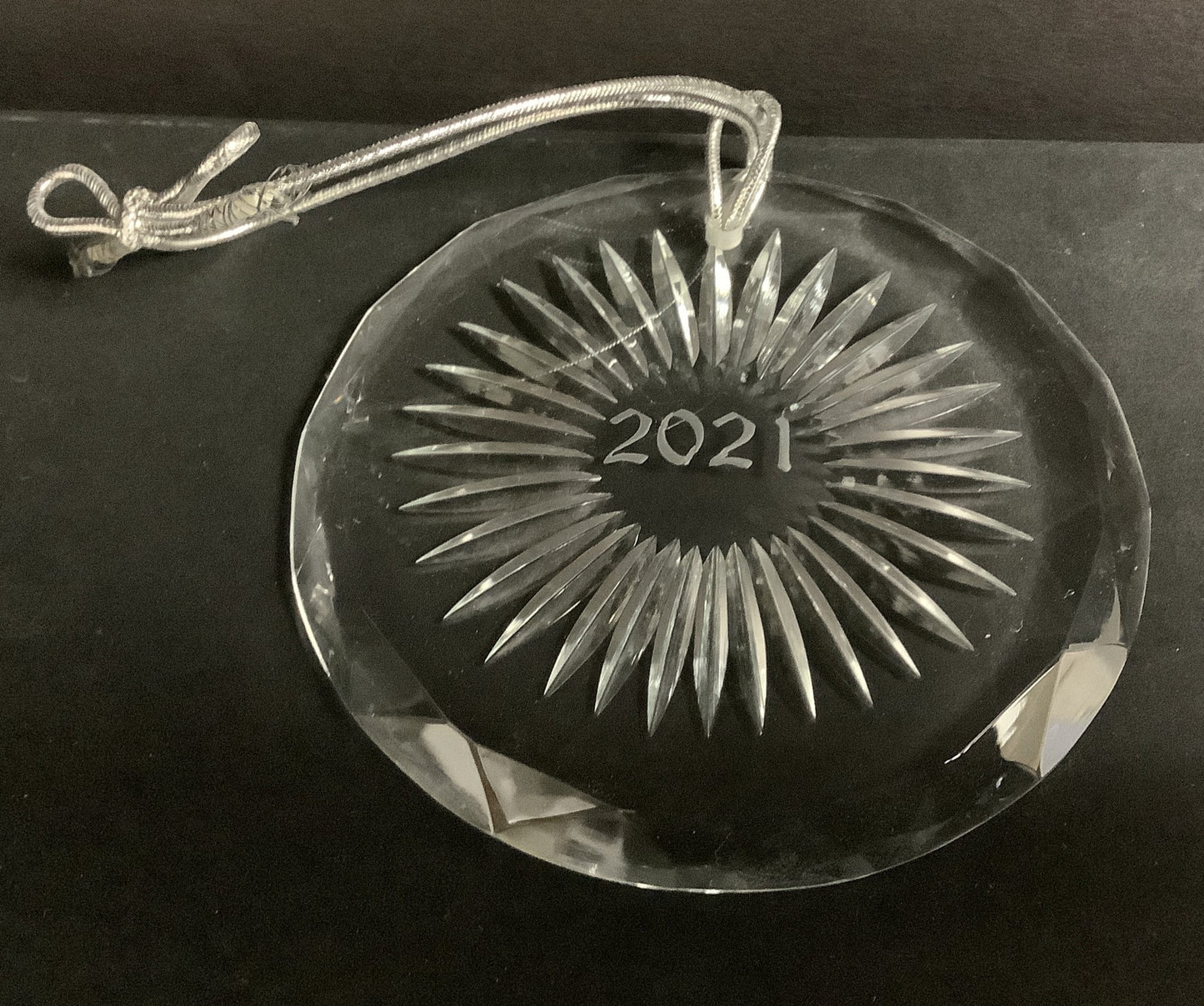 Hand cut Christmas Glass ornament 2021
