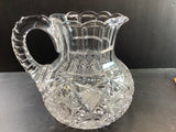 American Brilliant Period Cut Glass Pitcher Antique W25