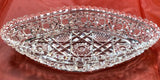 American Brilliant Period Cut Glass oval tray