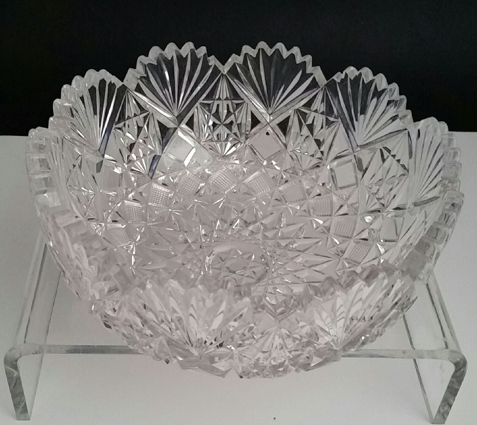 Cut glass ABP bowl blown blank Antique - O'Rourke crystal awards & gifts abp cut glass