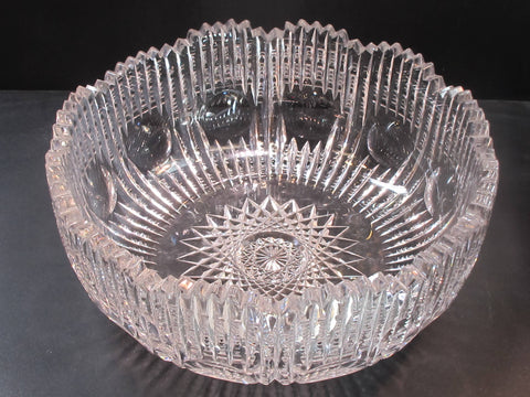 abp cut glass bowl 9"