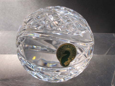 Signed Waterford crystal Basket Ball paperweight