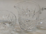 Signed Waterford crystal sugar and creamer