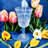 Signed Waterford CUT GLASS Lismore  goblet  crystal Ireland