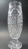 Waterford CUT GLASS  signed vase  footed old cut in Ireland - O'Rourke crystal awards & gifts abp cut glass
